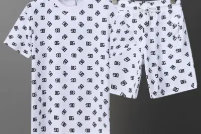 Dolce & Gabbana short-Sleeve Monogram Suit White