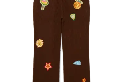 Casablanca Motif Crochet Trousers