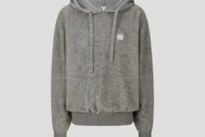 Loewe Anagram Hoodie In Grey