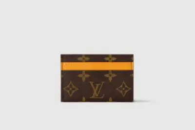 Double Card Holder Safran Yellow