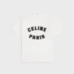 celine paris loose t-shirt IN cotton jersey white