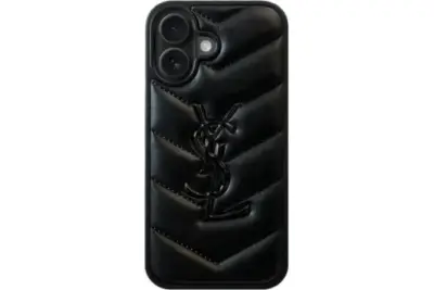 YSL Leather iPhone Case Black