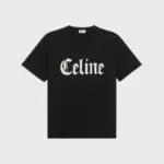 celine loose t-shirt in cotton jersey black