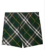 Burberry checkered twill swim shorts ivy green/multicolour