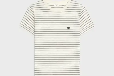 Celine TRIOMPHE REGULAR T-SHIRT IN STRIPED JERSEY