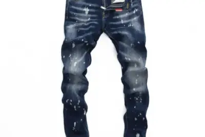 Dsquared2 Jeans Paint Splatter Effect Fade Blue