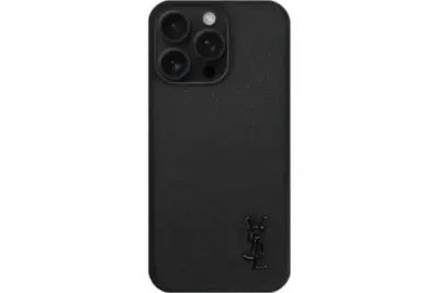 YSL Leather iPhone Case All Black