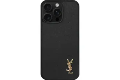YSL Leather iPhone Case Black