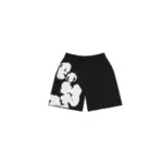 Denim Tears Biggie Cotton Wreath Sweat Shorts Black