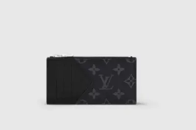 LV Coin Card Holder Black
