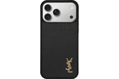 YSL Black Leather iPhone Case
