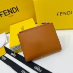 Fendi Bifold Small Wallet Brown - Image 3