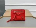 Balenciaga Wallet Shiny Red