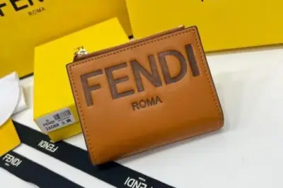 Fendi Bifold Small Wallet Brown