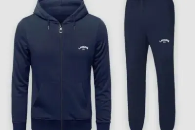 Lacoste Classic Letter Print Tracksuit Navy Blue