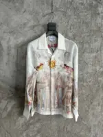 Casablanca Printed Silk Shirt White