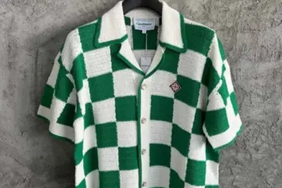 Casablanca Gradient Wave Texture Shirt White & Green