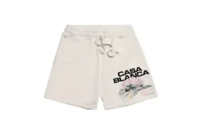 Casablanca Racing Shell Embroidered Sweatshort ‘Off White’