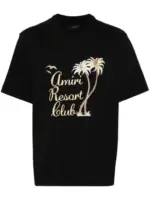 AMIRI Playera Twisted Palms Black