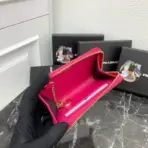 Prada Saffiano Keychain Wallet Hot Pink - Image 2