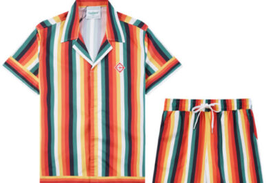 Casablanca Striped Toweling Camp Suit Multicolor