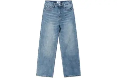 Ami Paris Nirben Loose Straight Denim Trousers Light Blue Wash