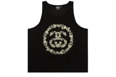 Denim Tears x Stüssy Double S Wreath Gym Tank Black