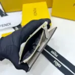 Fendi Bifold Small Wallet Grey - Image 3