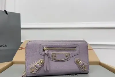 Balenciaga Classic Continental Wallet Lite Pink