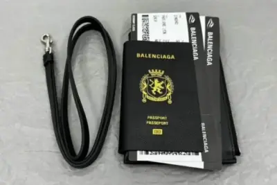Balenciaga Passport Leather Phone & Card Holder