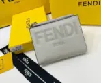 Fendi Bifold Small Wallet Grey