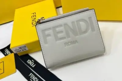 Fendi Bifold Small Wallet Grey