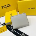 Fendi Bifold Small Wallet Grey - Image 2