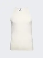 CASABLANCA Boucle Ribbed Vest Top White
