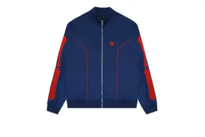 Amiri Sportswear Jacket Navy Blue With Red Bones Design