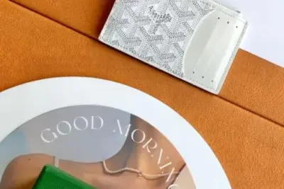 Goyard Bourbon Zipped Card Holder White