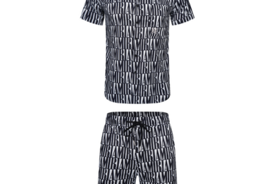 Amiri Oblique Short Set Black