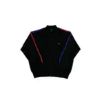 Corteiz VVS Knit Zip Black Red Blue Stripes