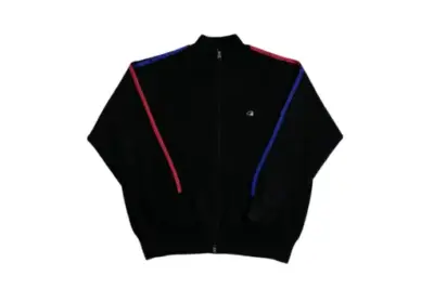Corteiz VVS Knit Zip Black Red Blue Stripes