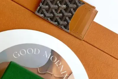 Goyard Bourbon Zipped Card Holder Brown