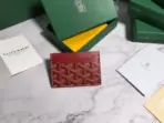Goyard Card Holder Wallet Red for Men