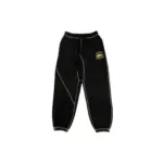 Corteiz Alcatraz Sweatpant Black Yellow Stipe