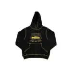 Corteiz Alcatraz Hoodie Black Yellow Stipe