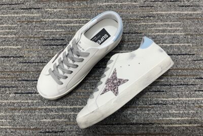 Golden Goose Pink Glitter Star Sneaker White