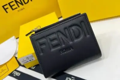 Fendi Bifold Small Wallet Black
