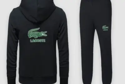 Lacoste Iconic Crocodile Logo Tracksuit Black