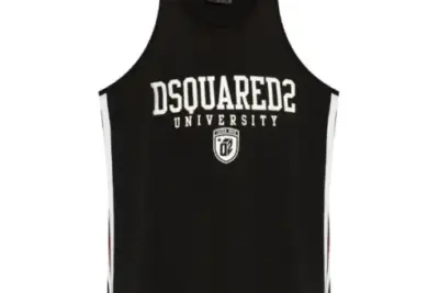 DSQUARED2 logo-print tank top black