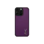 YSL Purple Prime iPhone Case Mini Logo Silver