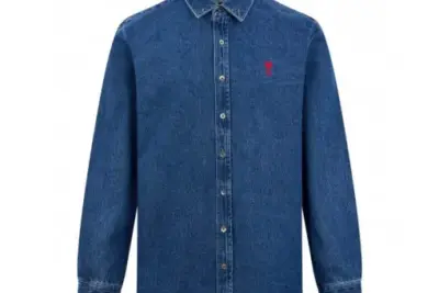 Ami Paris Denim Shirt Jeans Blue