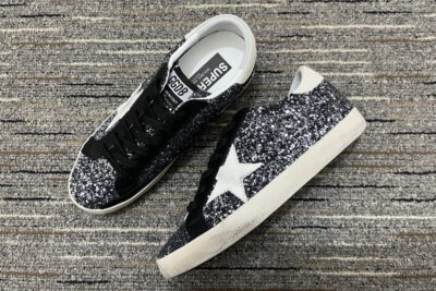 Golden Goose Super-Star Black Glitter Black